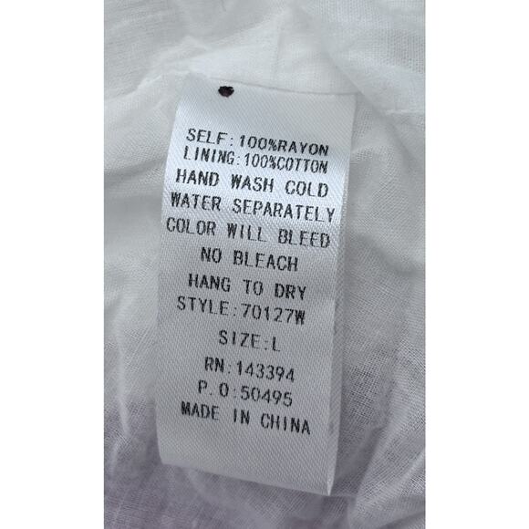 Cotton Bleu Maxi Dress Size L Y2K Boho Festival Hippie Retro Casual Beachy - Picture 11 of 12